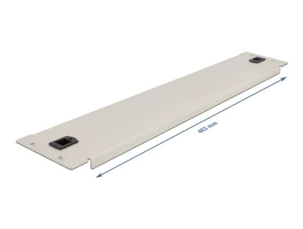 Delock Network Cabinet Blind Cover - Blindpanel till rack - grå - 2U - 19"