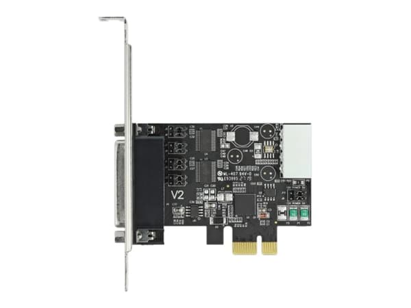 Delock - Seriell adapter - PCIe 2.0 lav profil - RS-232 x 2 - svart