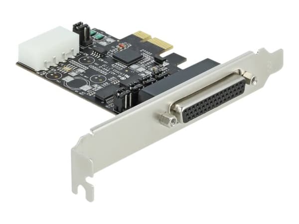 Delock - Seriell adapter - PCIe 2.0 lav profil - RS-232 x 2 - svart