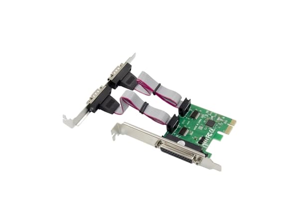 ProXtend PX-SP-55011, PlayStation Network, Parallell, RS-232, Full høyde/lav profil, PCIe 2.0, Sølv, Grønn, PC