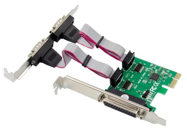 ProXtend PX-SP-55011, PlayStation Network, Parallell, RS-232, Full høyde/lav profil, PCIe 2.0, Sølv, Grønn, PC