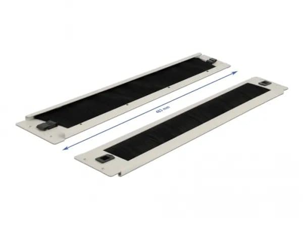 Delock - Kabelstyringslist - grå - 2U - 19"