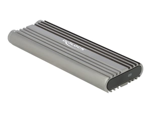 Delock External Enclosure for M.2 NVMe PCIe SSD with SuperSpeed USB 20 Gbps (USB 3.2 Gen 2x2) USB Type-C female - tool free - Drevkabinett - M.2 - M. Sølv