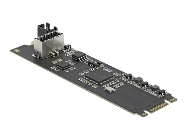 Delock Converter M.2 Key B+M male to 1 x internal USB 3.2 Gen 2 key A 20 pin female - Grensesnittsadapter - M.2 - M.2 Card - PCIe, USB 3.2 (Gen 2) Sort