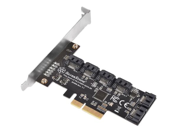 SilverStone ECS06 - Lagringskontroll - SATA 6Gb/s - lavprofil - PCIe 3.0 x2