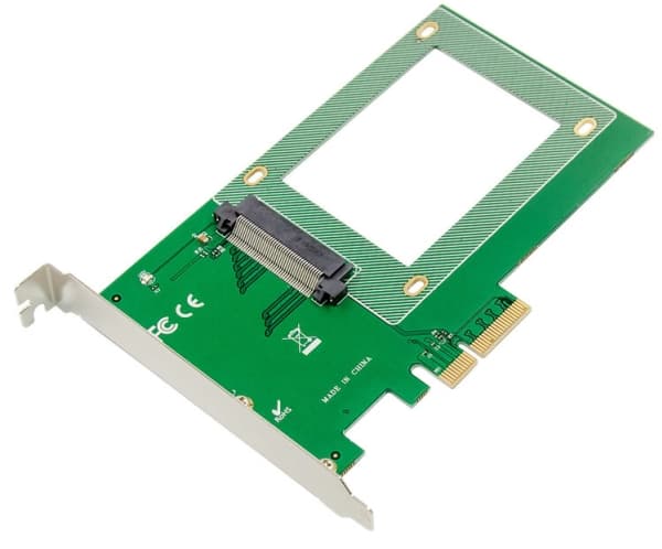 ProXtend PX-SA-10145, PCIe, U.2, SATA, täysi korkeus / täysi pituus, PCIe 3.0, hopea, vihreä, PC