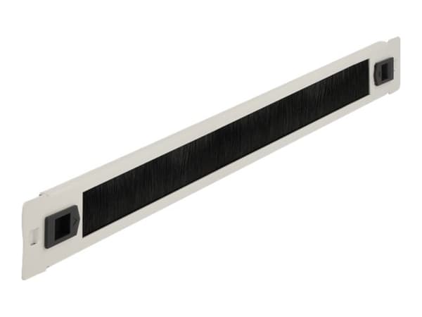 DeLOCK 66581, Kaapelin hallintapaneeli, Musta, Harmaa, Metalli, Nailon, 1U, 48,3 cm (19"), 44,5 mm