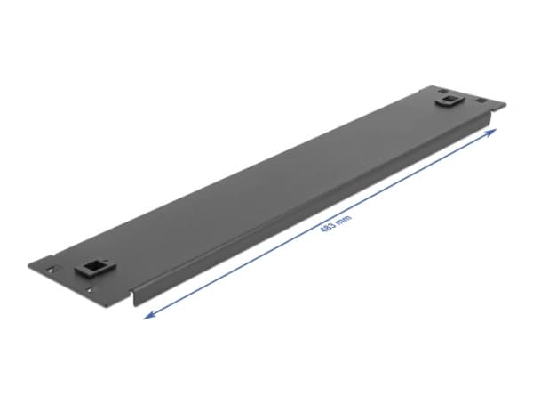 Delock Network Cabinet Blind Cover - Blindpanel till rack - svart - 2U - 19"