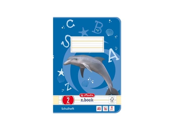 Herlitz 3320207, Flerfarget, 16 ark, Linjerte ark, A5, 80 g/m², Papir