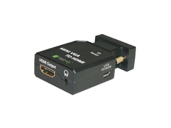 Teknisk IDATA VGA-HDMINI, Sort, CE, FCC, 1920 x 1200 piksler, 480p, 960p, 1080p, VGA (D-Sub), HDMI