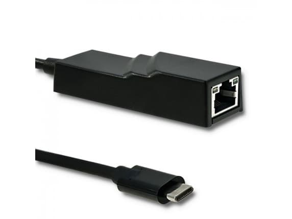 Qoltec - Nettverksadapter - USB-C 3.1 - Gigabit Ethernet x 1 - svart