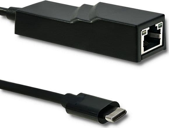 Qoltec - Nettverksadapter - USB-C 3.1 - Gigabit Ethernet x 1 - svart