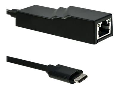 Qoltec - Nettverksadapter - USB-C 3.1 - Gigabit Ethernet x 1 - svart Sort