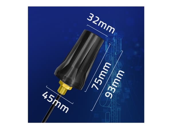 Qoltec - Antenne - Kuppel - mobiltelefon - 7 dBi - rundtstrålende - utendørs
