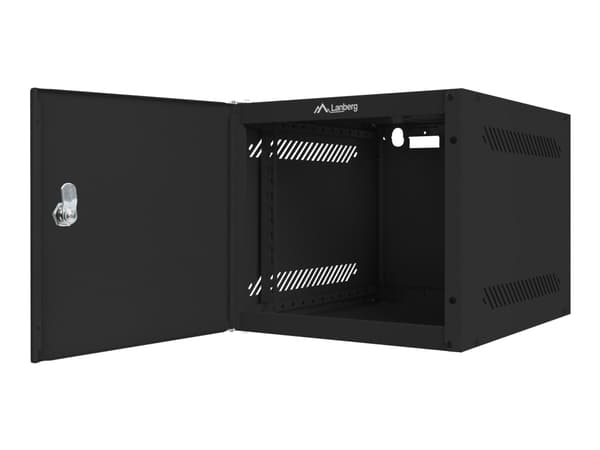 Lanberg - Rack skåp - väggmontering - svart, RAL 9004 - 6U - 10"