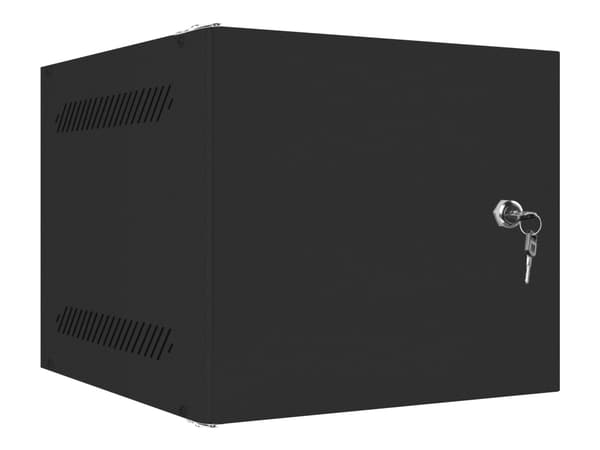 Lanberg - Rack skåp - väggmontering - svart, RAL 9004 - 6U - 10"