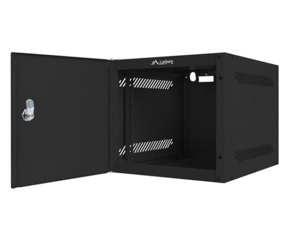 Lanberg - Rack skåp - väggmontering - svart, RAL 9004 - 6U - 10"