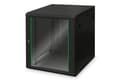 Miniatyrbild 3 av 5: DIGITUS Dynamic Basic DN-19 12U-6/6-EC-SW - Rack skåp - väggmontering - svart, RAL 9005 - 12U - 19"
