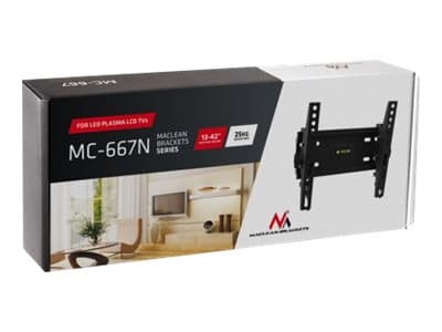 Maclean MC-667 - Brakett - for flatpanel - metall - svart - skjermstørrelse: 23"-42" - veggmonterbar