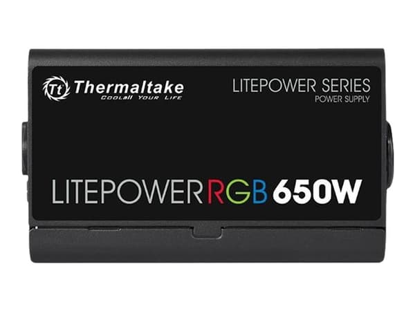 Thermaltake Litepower RGB 650W - Nätaggregat (intern) - ATX12V 2.3 - AC 230 V - 650 Watt - aktive PFC - svart