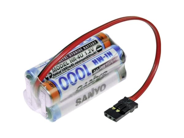 Panasonic Würfel F2x2 Graupner Batteripakke Celletal: 4 Batteristørrelse: R03 (AAA) Kabel, Stik NiMH 4.8 V 1000 mAh