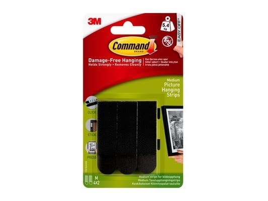 3M 17201BLK, Musta, Metalli, Puu
