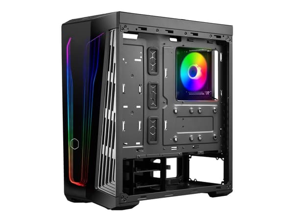 Cooler Master MasterBox 540, Työpöytä, PC, Musta, Läpinäkyvä, ATX, EATX, mikro ATX, Mini-ITX, Verkko, Muovi, Terästä, Karkaistu lasi, Sininen, Vihreä