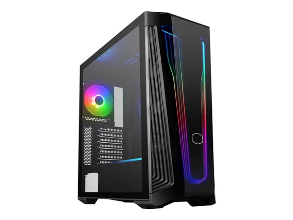 Cooler Master MasterBox 540 - Mid tower - utökad ATX - genomskinlig sidopanel (härdat glas) - ingen strömförsörjning (ATX) - svart - USB/ljud Svart, Transparent