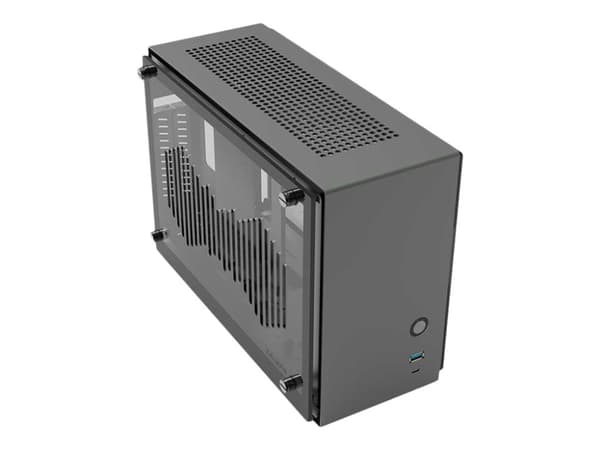 Zalman M2 mini - MT - mini ITX - genomskinlig sidopanel (akryl) - ingen strömförsörjning - grå - USB