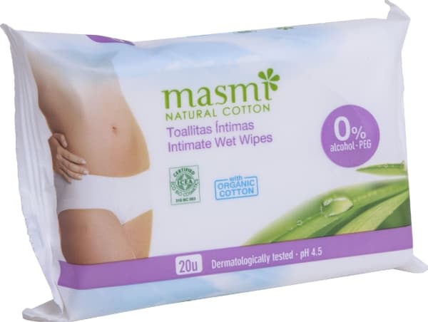 MASMI_Natural Cotton wet wipes for intimate hygiene 20pcs