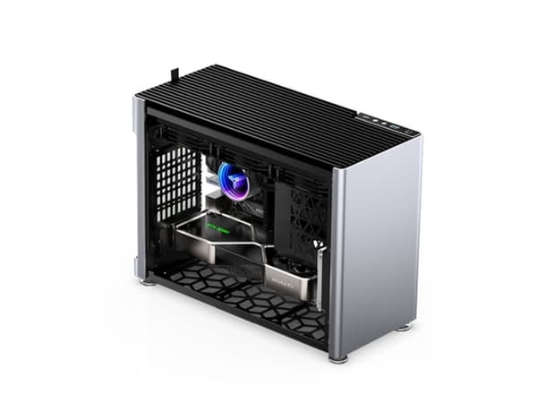 Jonsbo i 100 Pro, PC, Sølv, DTX, ITX, ABS, Aluminium, Metall, Polykarbonat (PC), 16,6 cm, 37,3 cm