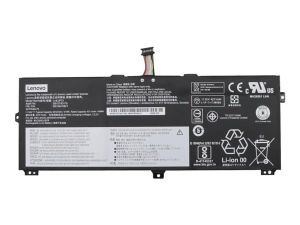 Lenovo - Batteri til bærbar PC - litiumion - 3-cellers - 4211 mAh - 49 Wh - for ThinkPad X13 Yoga Gen 1 20SX, 20SY; X390 Yoga 20NN, 20NQ