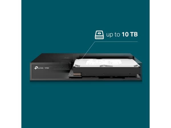 TP-Link VIGI NVR1008H, 8 kanaler, 1920 x 1080 piksler, 4 kanaler, 1080p, 1920 x 1080, 1280 x 720, 1440 x 900, 1280 x 1024, 80 Mbit/s