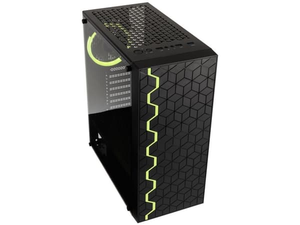 Kolink Inspire K8 - Midi-torn - ATX - genomskinlig sidopanel (härdat glas) - ingen strömförsörjning (ATX) - svart - USB/ljud