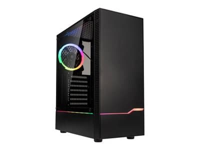 Kolink Inspire K9 - Midi-tårn - ATX - sidepanel med vindu (herdet glass) - ingen strømforsyning (ATX) - svart - USB/lyd Sort