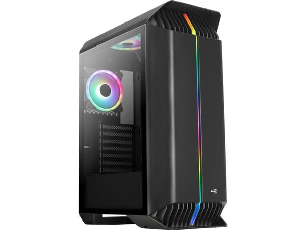 AeroCool - - - ingen strømforsyning - USB/Lyd musta