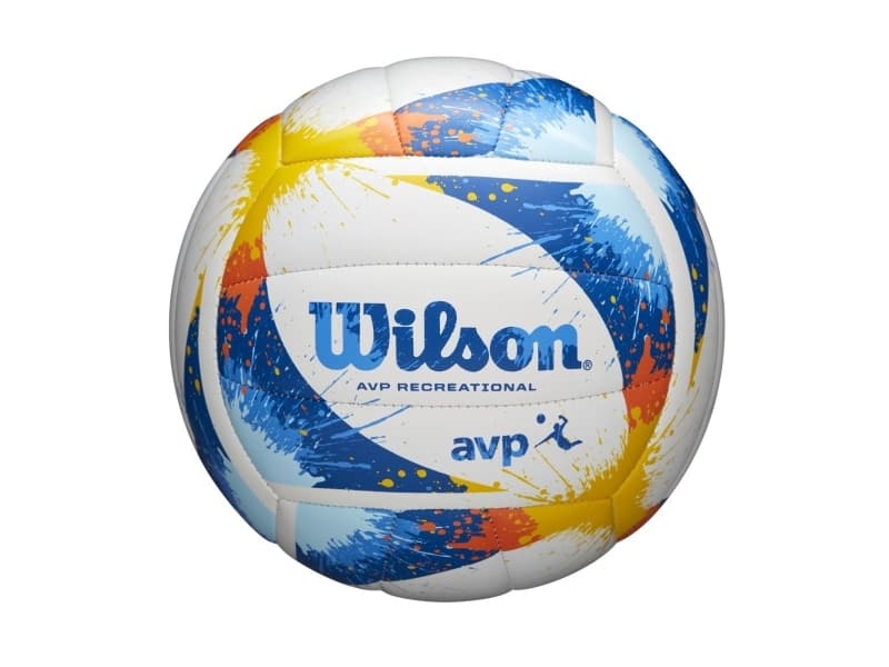 Wilson AVP Splatter, 18-panel ball, Multifärg, Läder, Official, 1 styck