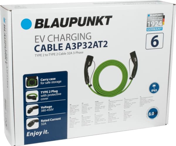 Blaupunkt A3P32AT2, Vihreä, Tyyppi 2, Tyyppi 2, Suora, Suora, IP54