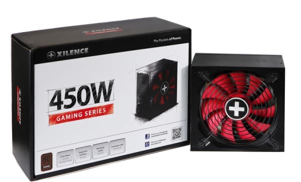 Xilence Performance A+ XN213, 450 W, 200 - 240 V, 50 Hz, 10 A, Aktiv, 100 W