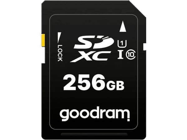 GOODRAM S1A0 - Flashminnekort - 256 GB - Video Class V30 / UHS-I U1 / Class10 - SDXC UHS-I