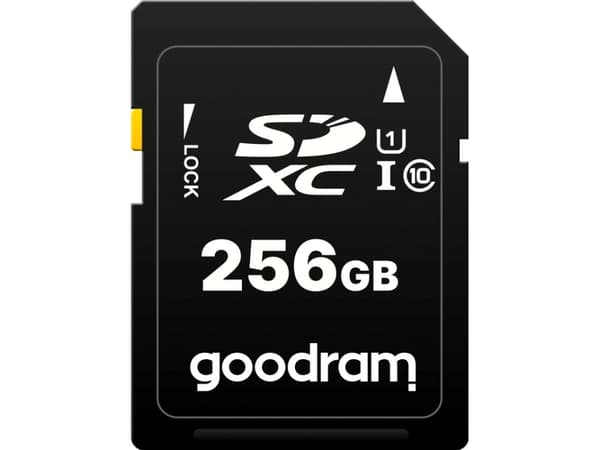 GOODRAM S1A0 - Flashminnekort - 256 GB - Video Class V30 / UHS-I U1 / Class10 - SDXC UHS-I