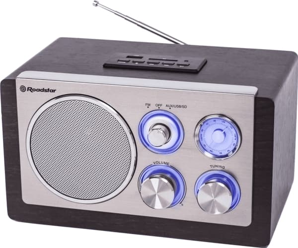 Roadstar HRA-1345US, Bärbar, Analog, FM, MW, 3,5 W, 1-vägs, Trä