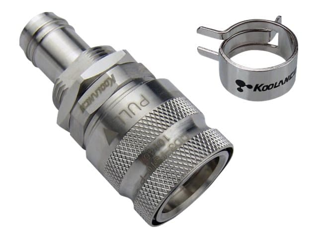 Koolance QD3 Female Quick Disconnect No-Spill Coupling, Panel Barb for ID 10mm (3/8in) - Koppling till vätskekylsystem