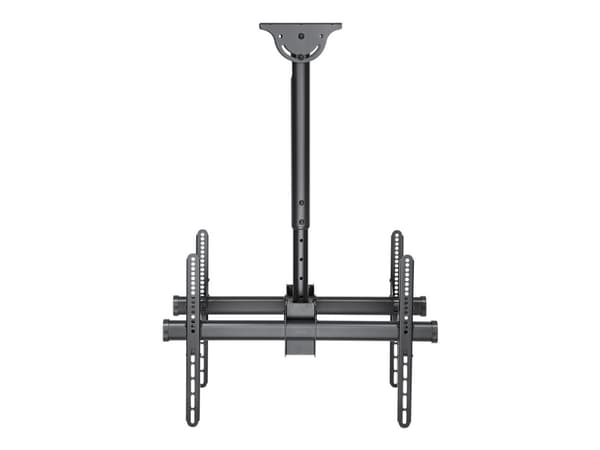 DELTACO Office ARM-0403 - Monteringssett (takmontering) - rygg-mot-rygg, teleskopisk - for 2 LCD/plasma-paneler - svart - skjermstørrelse: 37"-70"