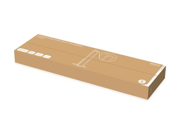 DELTACO Office ARM-0513 - Ställ - för surfplatta - låsbar - extra kraftigt stål, plast - matt vit - skärmstorlek: 9.7"-10.5" - golvstående - för Appl