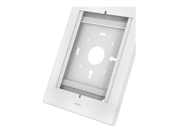DELTACO Office ARM-0501 - Hölje - för surfplatta - låsbar - stål, plast - matt vit - skärmstorlek: 9.7"-12.9" - monteringsgränssnitt: 75 x 75 mm - vä