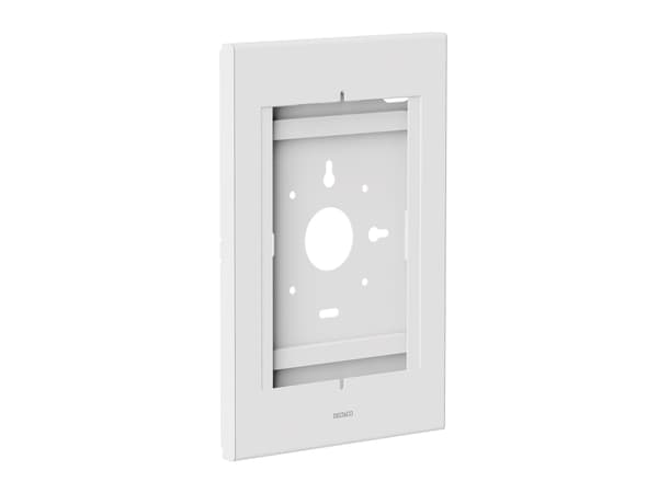 DELTACO Office ARM-0501 - Hölje - för surfplatta - låsbar - stål, plast - matt vit - skärmstorlek: 9.7"-12.9" - monteringsgränssnitt: 75 x 75 mm - vä