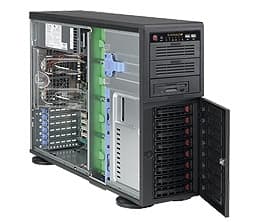 Supermicro SC743 TQ-903B-SQ - Tower 4U - utökad ATX - SATA/SAS - hot-swap 900 Watt - svart - USB