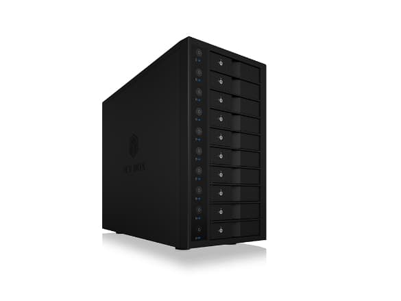 ICY BOX IB-3810-C31, HDD kabinett, 3,5", SATA, Serial ATA II, Serial ATA III, 10 Gbit/sek., Hot-swap, Sort