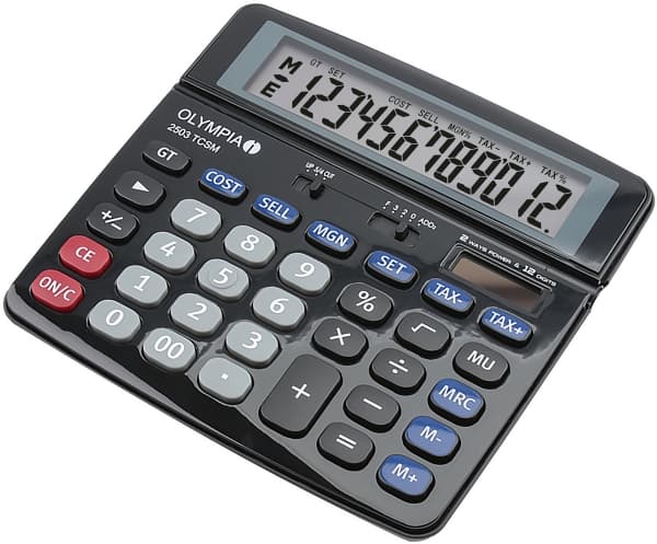 Olympia stasjonær kalkulator 2503 TCSM